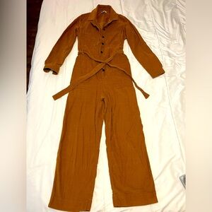 Madewell Brown Corduroy Jumpsuit